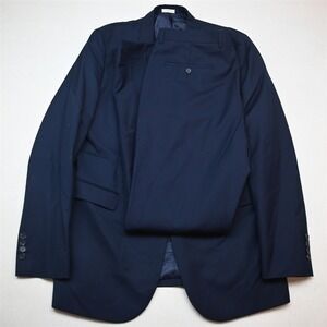 Ferrecci 42L 36x34 Navy Blue Oslo Mens Jacket Pants Suit